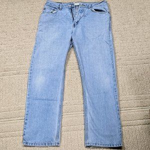 Levi's 505 Mens Blue Jeans Denim Regular Fit Size 34X32
